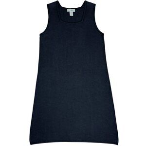EUC Women's L.L. BEAN Square Neck Sleeveless Knit Cotton Dress | Size Large